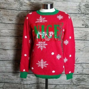 To be Jolly Women Red Pullover Sweater XS
